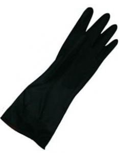 Acid-resistant rubber gloves